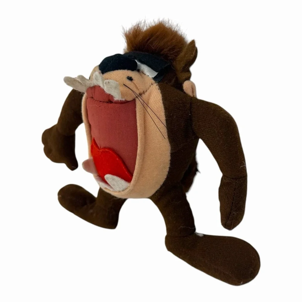 Vintage 1995 Looney Tunes Tasmanian Devil Taz Plush Stuffed Toy Warner‎ Bros 6in